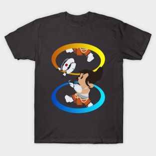 Chell Crossing - Thinking with Portals T-Shirt